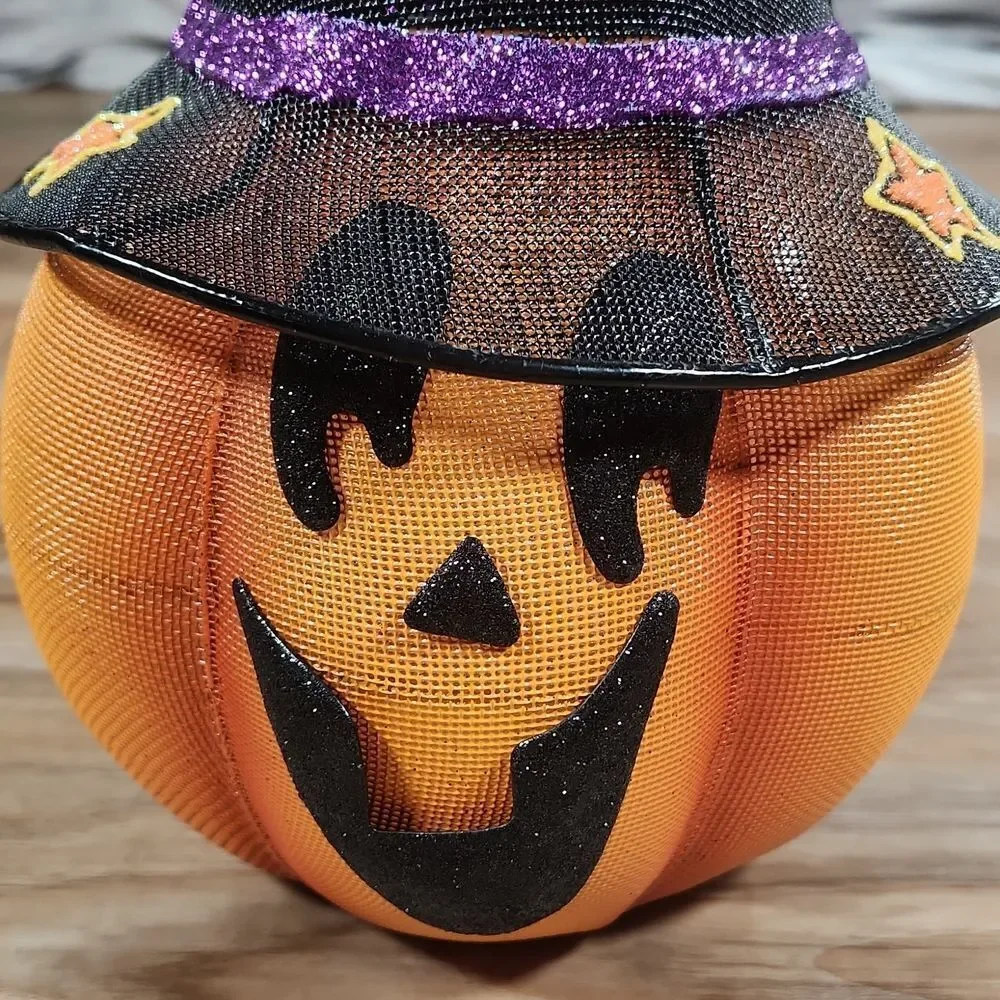 🩵PartyLite Orange Mr. Pumpkinhead Tealight Candle Holder - Picture 5 of 13